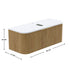 Dowell 48" Wall-Mounted/Floating Fluted Bathroom Vanity Combination Set - One 36" Fluted Base Vanity, Two Fluted Arc Sides, One Sintered Stone Top, With/Without One Fluted Vessel Sink - 032 48R Series
