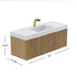 Dowell 48" Wall-Mounted/Floating Fluted Bathroom Vanity with Single/Double Basin ¡°(Three Soft-Close Doors - 032 48 Series