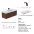 Dowell 48" Wall-Mounted/Floating Fluted Bathroom Vanity with Single/Double Basin ¡°(Three Soft-Close Doors - 032 48 Series