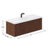 Dowell 48" Wall-Mounted/Floating Fluted Bathroom Vanity with Single/Double Basin ¡°(Three Soft-Close Doors - 032 48 Series