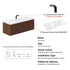 Dowell 48" Wall-Mounted/Floating Fluted Bathroom Vanity with Single/Double Basin ¡°(Three Soft-Close Doors - 032 48 Series