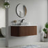 Dowell 48" Wall-Mounted/Floating Fluted Bathroom Vanity Combination Set - One 36" Fluted Base Vanity, Two Fluted Arc Sides, One Sintered Stone Top, With/Without One Fluted Vessel Sink - 032 48R Series
