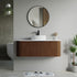 Dowell 48" Wall-Mounted/Floating Fluted Bathroom Vanity Combination Set - One 36" Fluted Base Vanity, Two Fluted Arc Sides, One Sintered Stone Top, With/Without One Fluted Vessel Sink - 032 48R Series