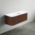 Dowell 48" Wall-Mounted/Floating Fluted Bathroom Vanity Combination Set - One 36" Fluted Base Vanity, Two Fluted Arc Sides, One Sintered Stone Top, With/Without One Fluted Vessel Sink - 032 48R Series