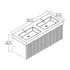 Dowell 48" Wall-Mounted/Floating Fluted Bathroom Vanity with Single/Double Basin ¡°(Three Soft-Close Doors - 032 48 Series