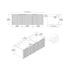 Dowell 48" Wall-Mounted/Floating Fluted Bathroom Vanity with Single/Double Basin ¡°(Three Soft-Close Doors - 032 48 Series