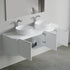 Dowell 60" Wall-Mounted/Floating Fluted Bathroom Vanity Combination Set - One 48" Fluted Base Vanity, Two Fluted Arc Sides, One Sintered Stone Top, One/Two One Fluted Vessel Sinks - 032 60R Series