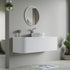 Dowell 60" Wall-Mounted/Floating Fluted Bathroom Vanity Combination Set - One 48" Fluted Base Vanity, Two Fluted Arc Sides, One Sintered Stone Top, One/Two One Fluted Vessel Sinks - 032 60R Series