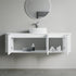 Dowell 60" Wall-Mounted/Floating Fluted Bathroom Vanity Combination Set - One 48" Fluted Base Vanity, Two Fluted Arc Sides, One Sintered Stone Top, One/Two One Fluted Vessel Sinks - 032 60R Series