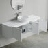 Dowell 60" Wall-Mounted/Floating Fluted Bathroom Vanity Combination Set - One 48" Fluted Base Vanity, Two Fluted Arc Sides, One Sintered Stone Top, One/Two One Fluted Vessel Sinks - 032 60R Series