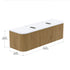 Dowell 60" Wall-Mounted/Floating Fluted Bathroom Vanity Combination Set - One 48" Fluted Base Vanity, Two Fluted Arc Sides, One Sintered Stone Top, One/Two One Fluted Vessel Sinks - 032 60R Series