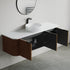 Dowell 60" Wall-Mounted/Floating Fluted Bathroom Vanity Combination Set - One 48" Fluted Base Vanity, Two Fluted Arc Sides, One Sintered Stone Top, One/Two One Fluted Vessel Sinks - 032 60R Series