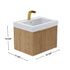 Dowell 24" Wall-Mounted/Floating Fluted Bathroom Vanity with Single Basin ¡°(Two Soft-Close Doors - 032 24 Series