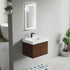 Dowell 24" Wall-Mounted/Floating Fluted Bathroom Vanity with Single Basin ¡°(Two Soft-Close Doors - 032 24 Series