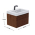 Dowell 24" Wall-Mounted/Floating Fluted Bathroom Vanity with Single Basin ¡°(Two Soft-Close Doors - 032 24 Series