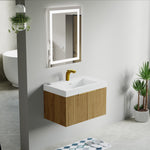 Dowell 30" Wall-Mounted/Floating Fluted Bathroom Vanity with Single Basin ¡°(Two Soft-Close Doors - 032 30 Series