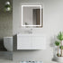 Dowell 36" Wall-Mounted/Floating Fluted Bathroom Vanity with Single Basin ¡°(Two Soft-Close Doors - 032 36 Series
