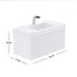 Dowell 36" Wall-Mounted/Floating Fluted Bathroom Vanity with Single Basin ¡°(Two Soft-Close Doors - 032 36 Series