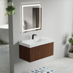 Dowell 36" Wall-Mounted/Floating Fluted Bathroom Vanity with Single Basin ¡°(Two Soft-Close Doors - 032 36 Series