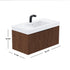 Dowell 36" Wall-Mounted/Floating Fluted Bathroom Vanity with Single Basin ¡°(Two Soft-Close Doors - 032 36 Series