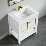 Dowell 30" Freestanding Bathroom Vanity with Single Basin - Two Soft-Close Doors, One Shelf - 036 30 Series