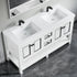 Dowell 60" Freestanding Bathroom Vanity with Single or Double Basin - Four Soft-Close Doors, One Soft-Close Drawer, One Shelf - 036 60 Series