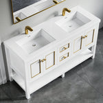 Dowell 60" Freestanding Bathroom Vanity with Single or Double Basin - Four Soft-Close Doors, One Soft-Close Drawer, One Shelf - 036 60 Series