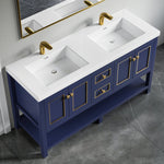 Dowell 60" Freestanding Bathroom Vanity with Single or Double Basin - Four Soft-Close Doors, One Soft-Close Drawer, One Shelf - 036 60 Series