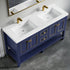 Dowell 60" Freestanding Bathroom Vanity with Single or Double Basin - Four Soft-Close Doors, One Soft-Close Drawer, One Shelf - 036 60 Series