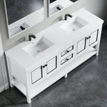 Dowell 72" Freestanding Bathroom Vanity with Double Basin - Four Soft-Close Doors, One Soft-Close Drawer, One Shelf - 036 72 Series