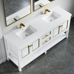 Dowell 72" Freestanding Bathroom Vanity with Double Basin - Four Soft-Close Doors, One Soft-Close Drawer, One Shelf - 036 72 Series