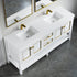 Dowell 72" Freestanding Bathroom Vanity with Double Basin - Four Soft-Close Doors, One Soft-Close Drawer, One Shelf - 036 72 Series