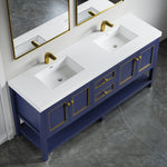 Dowell 72" Freestanding Bathroom Vanity with Double Basin - Four Soft-Close Doors, One Soft-Close Drawer, One Shelf - 036 72 Series