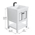 Dowell 24" Freestanding Bathroom Vanity with Single Basin - Two Soft-Close Doors, One Shelf - 036 24 Series