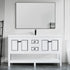 Dowell 60" Freestanding Bathroom Vanity with Single or Double Basin - Four Soft-Close Doors, One Soft-Close Drawer, One Shelf - 036 60 Series