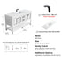 Dowell 60" Freestanding Bathroom Vanity with Single or Double Basin - Four Soft-Close Doors, One Soft-Close Drawer, One Shelf - 036 60 Series