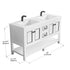 Dowell 60" Freestanding Bathroom Vanity with Single or Double Basin - Four Soft-Close Doors, One Soft-Close Drawer, One Shelf - 036 60 Series