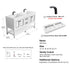 Dowell 60" Freestanding Bathroom Vanity with Single or Double Basin - Four Soft-Close Doors, One Soft-Close Drawer, One Shelf - 036 60 Series