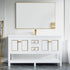 Dowell 60" Freestanding Bathroom Vanity with Single or Double Basin - Four Soft-Close Doors, One Soft-Close Drawer, One Shelf - 036 60 Series