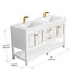Dowell 60" Freestanding Bathroom Vanity with Single or Double Basin - Four Soft-Close Doors, One Soft-Close Drawer, One Shelf - 036 60 Series