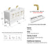 Dowell 60" Freestanding Bathroom Vanity with Single or Double Basin - Four Soft-Close Doors, One Soft-Close Drawer, One Shelf - 036 60 Series