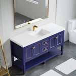 Dowell 60" Freestanding Bathroom Vanity with Single or Double Basin - Four Soft-Close Doors, One Soft-Close Drawer, One Shelf - 036 60 Series