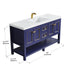 Dowell 60" Freestanding Bathroom Vanity with Single or Double Basin - Four Soft-Close Doors, One Soft-Close Drawer, One Shelf - 036 60 Series
