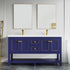 Dowell 60" Freestanding Bathroom Vanity with Single or Double Basin - Four Soft-Close Doors, One Soft-Close Drawer, One Shelf - 036 60 Series