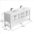 Dowell 72" Freestanding Bathroom Vanity with Double Basin - Four Soft-Close Doors, One Soft-Close Drawer, One Shelf - 036 72 Series