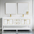 Dowell 72" Freestanding Bathroom Vanity with Double Basin - Four Soft-Close Doors, One Soft-Close Drawer, One Shelf - 036 72 Series