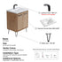 Dowell 037 Series 24" Bathroom Vanity with Single Basin Soft-Close Doors Two Shelves