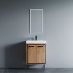 Dowell 037 Series 24" Bathroom Vanity with Single Basin Soft-Close Doors Two Shelves