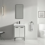 Dowell 037 Series 24" Bathroom Vanity with Single Basin Soft-Close Doors Two Shelves