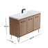 Dowell 037 Series 48" Bathroom Vanity with Single Basin Soft-Close Doors Four Shelves
